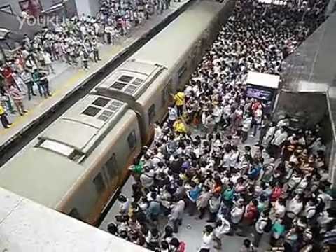Beijing Subway, Line 13, morning rush hour – just a little crowded