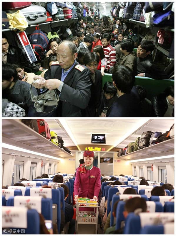 ชมภาพ ความเปลี่ยนแปลงของ รถไฟจีน ในช่วงเทศกาลตรุษจีน ที่ผู้คนใช้รถไฟเป็นช่องทางเ…