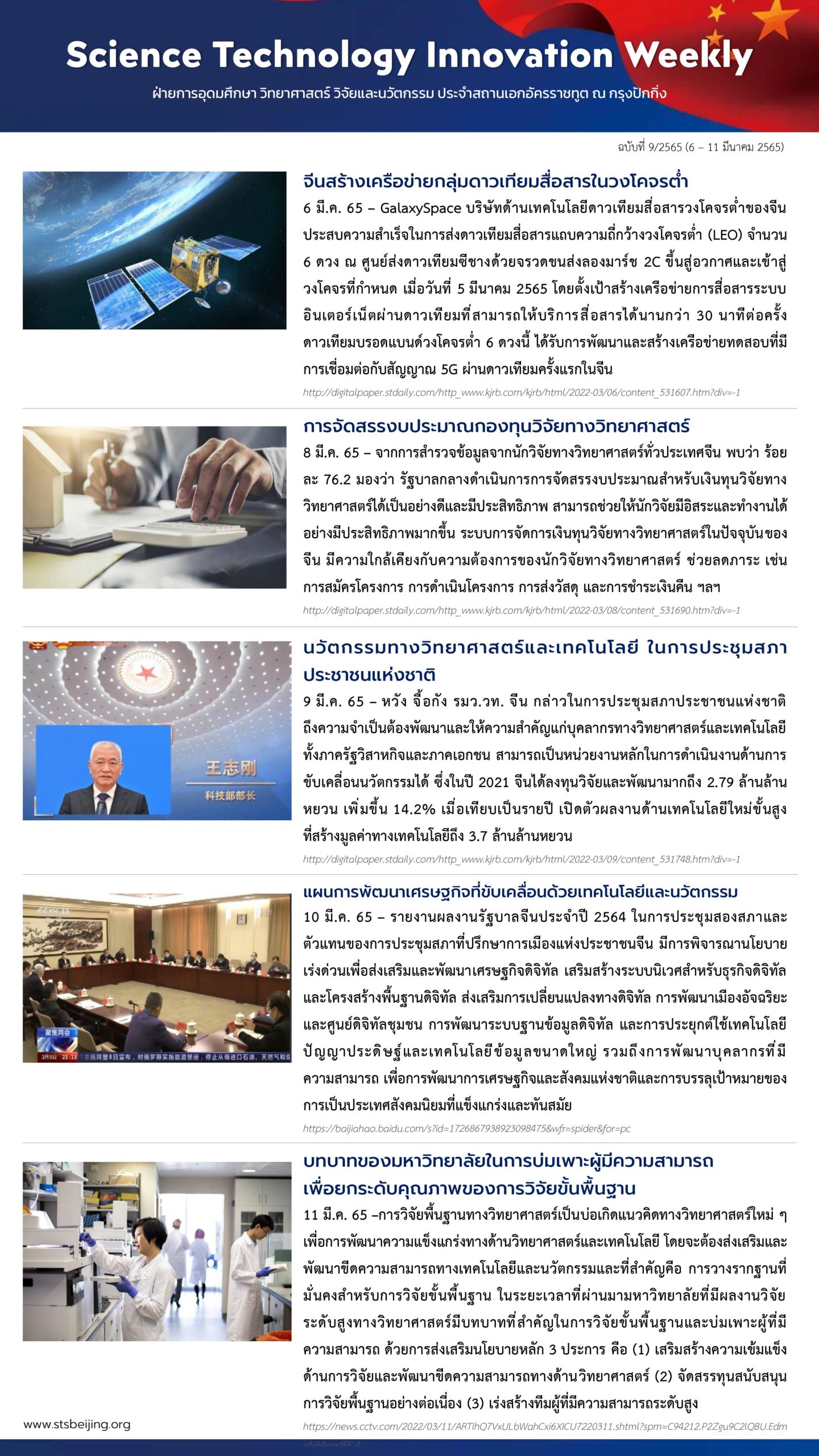 Science Technology Innovation Weekly No.9/2565