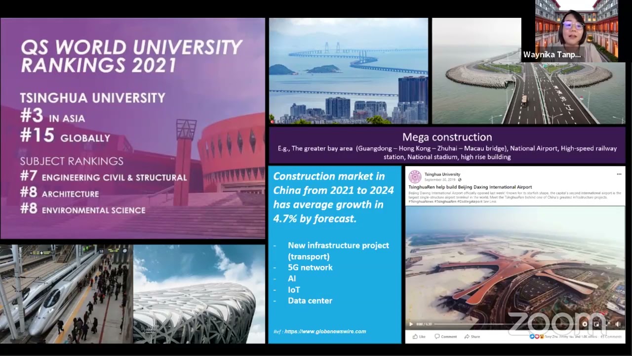 วิศวฯ โยธา การจัดการการก่อสร้าง ม.ชิงหัว | Way Forward 2021 “เรียนต่อจีนด้านวิศวกรรมศาสตร์”