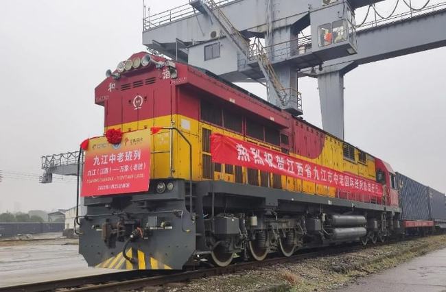 มณฑลเจียงซีเปิดบริการรถไฟสินค้าสายจิ่วเจียง – เวียงจันทน์ – thaibizchina
