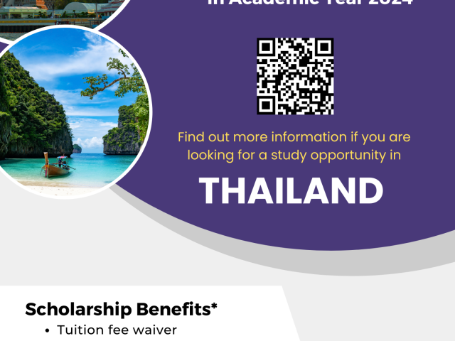 LIST OF SCHOLARSHIPS OFFERED BY THAI HIGHER EDUCATION INSTITUTIONS FOR INTERNATIONAL STUDENTS IN ACADEMIC YEAR 2024